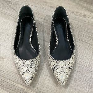 Tory Burch mirrored flats